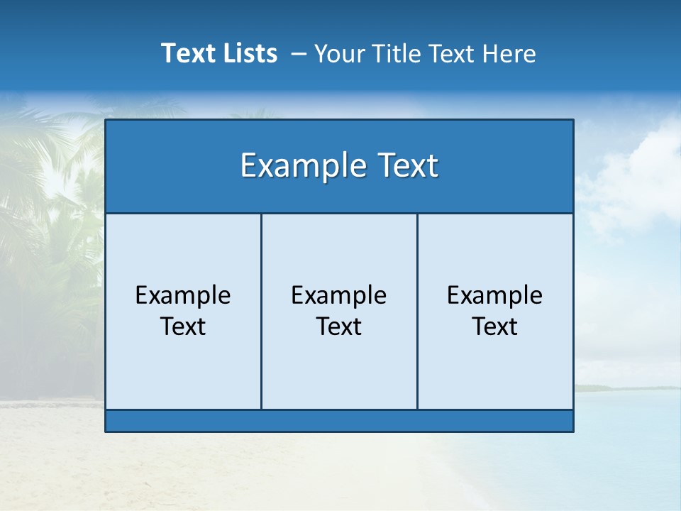 Tropical Summer Nobody PowerPoint Template