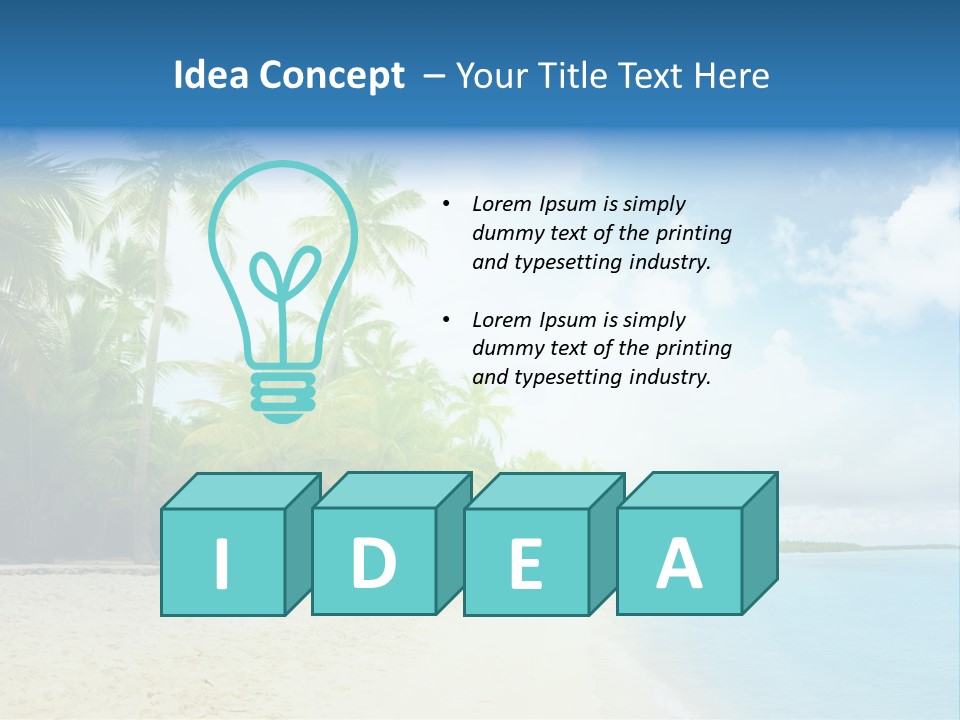 Tropical Summer Nobody PowerPoint Template