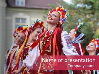 Bulgaria Dance Dancer PowerPoint Template