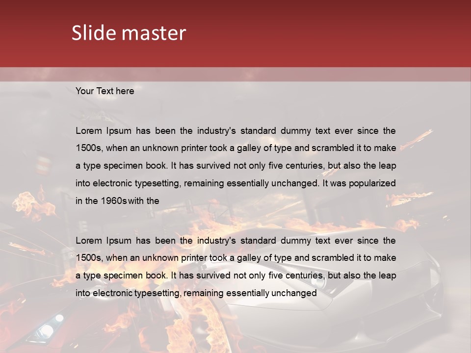 Fiery Race Smoke PowerPoint Template