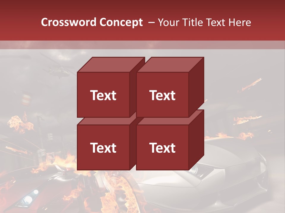 Fiery Race Smoke PowerPoint Template