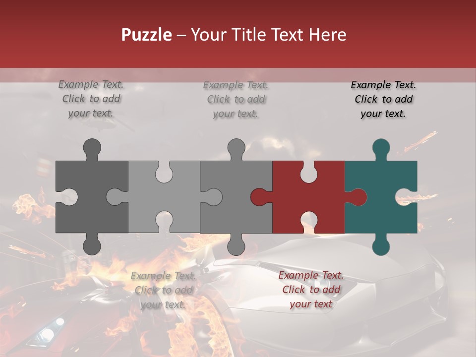 Fiery Race Smoke PowerPoint Template