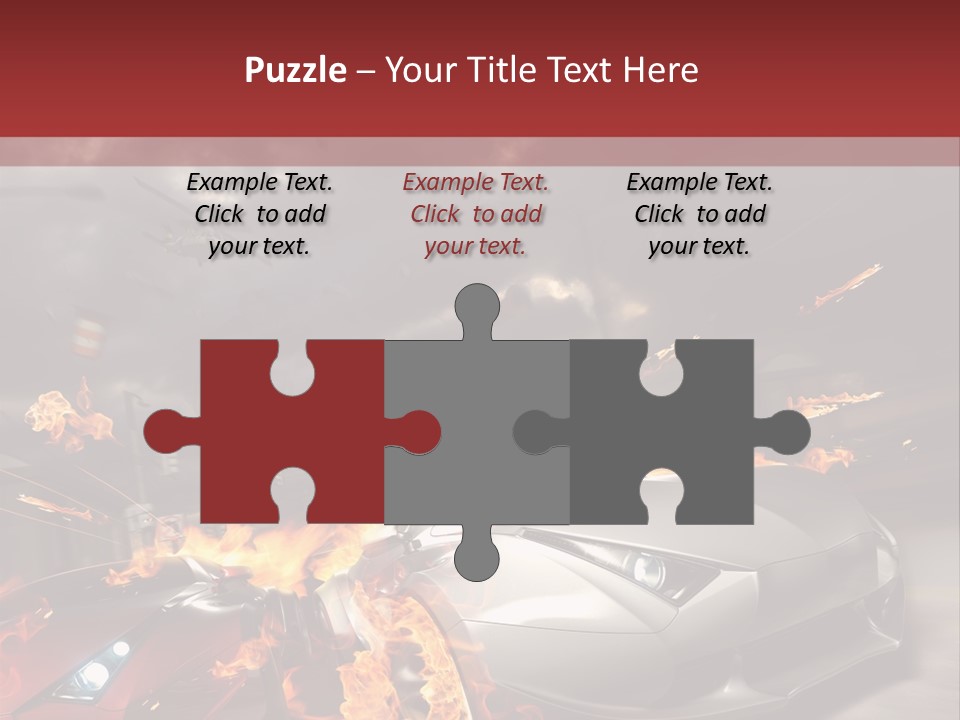 Fiery Race Smoke PowerPoint Template