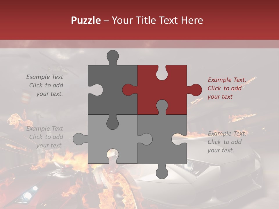 Fiery Race Smoke PowerPoint Template