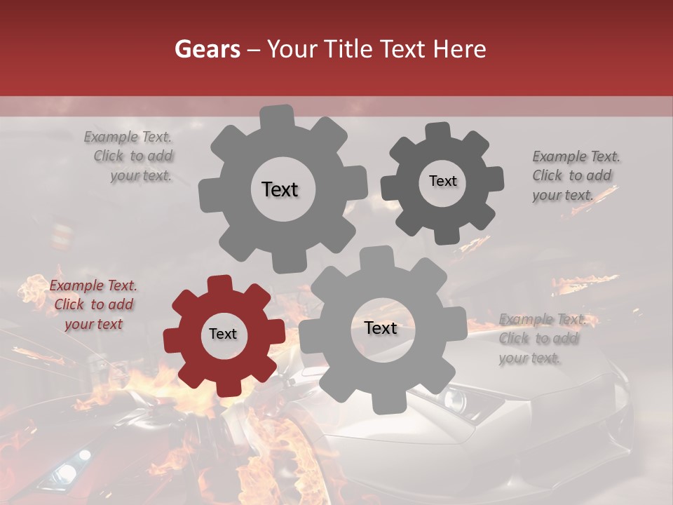 Fiery Race Smoke PowerPoint Template