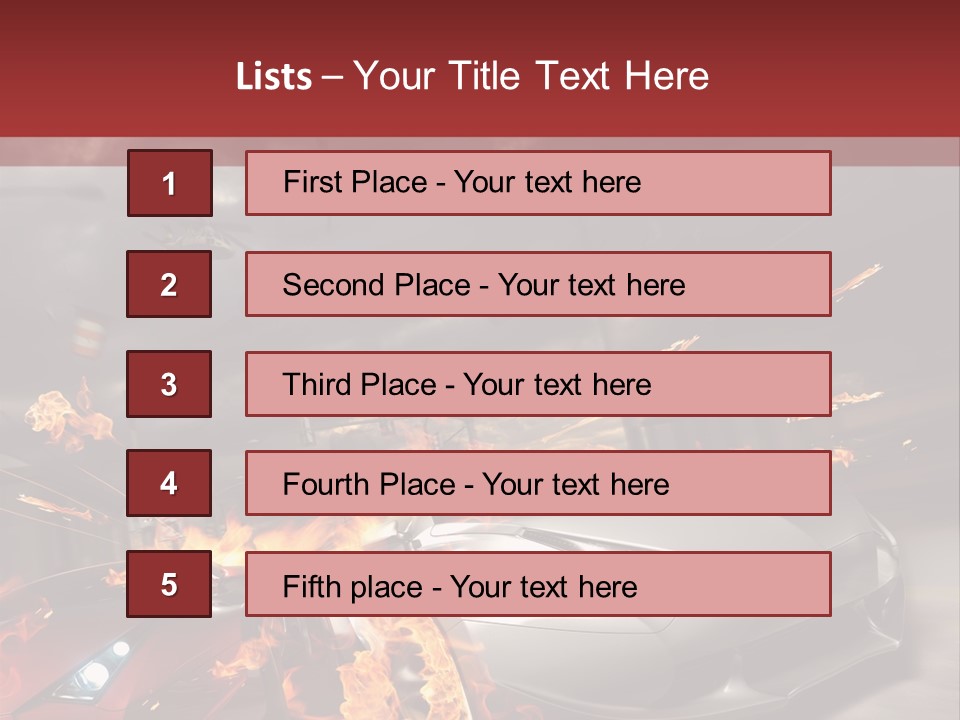 Fiery Race Smoke PowerPoint Template