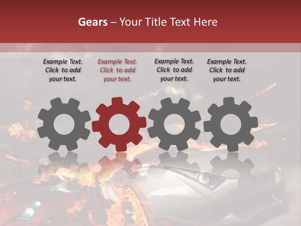 Fiery Race Smoke PowerPoint Template
