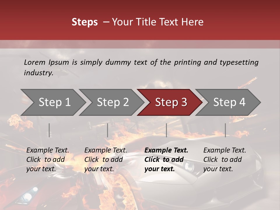Fiery Race Smoke PowerPoint Template