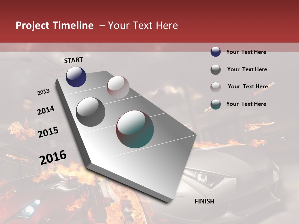 Fiery Race Smoke PowerPoint Template