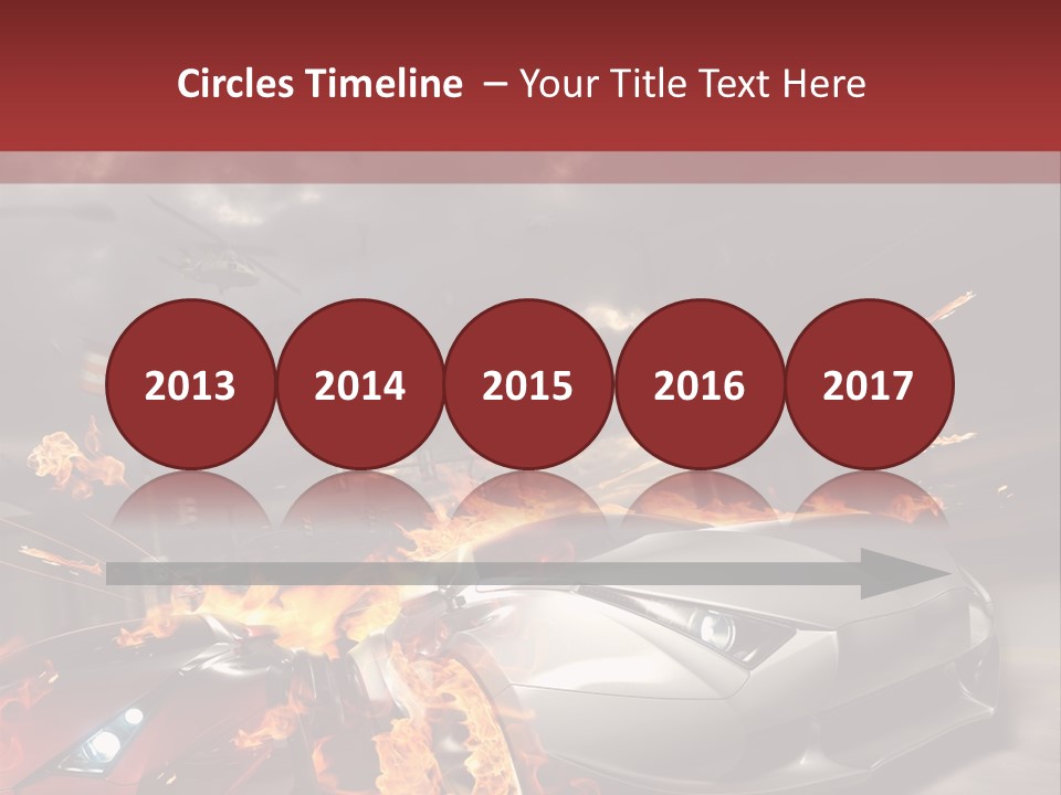 Fiery Race Smoke PowerPoint Template