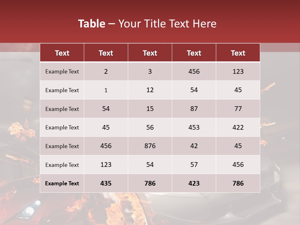Fiery Race Smoke PowerPoint Template