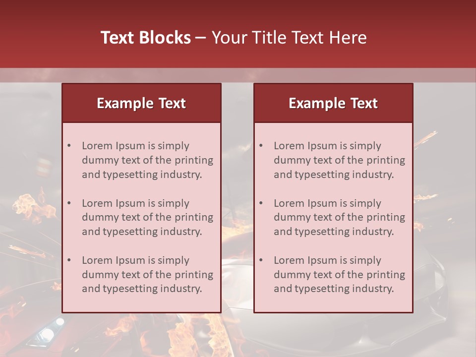 Fiery Race Smoke PowerPoint Template
