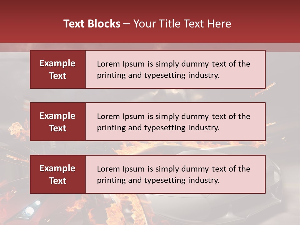 Fiery Race Smoke PowerPoint Template