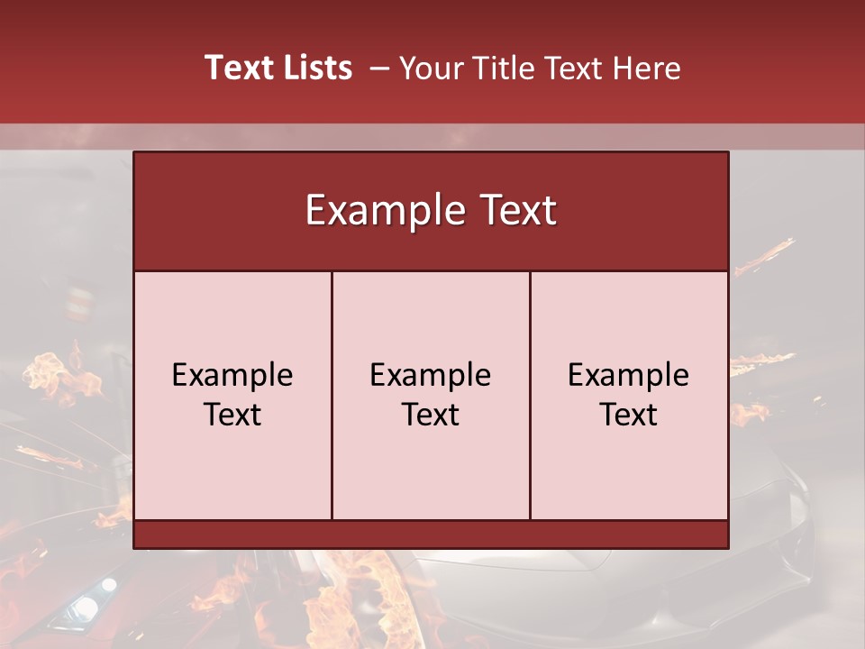 Fiery Race Smoke PowerPoint Template