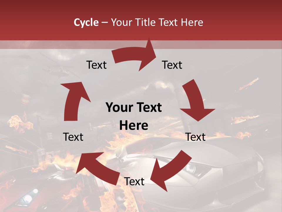 Fiery Race Smoke PowerPoint Template