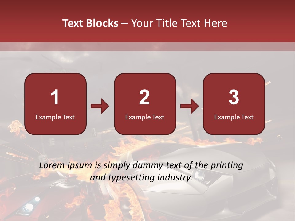 Fiery Race Smoke PowerPoint Template