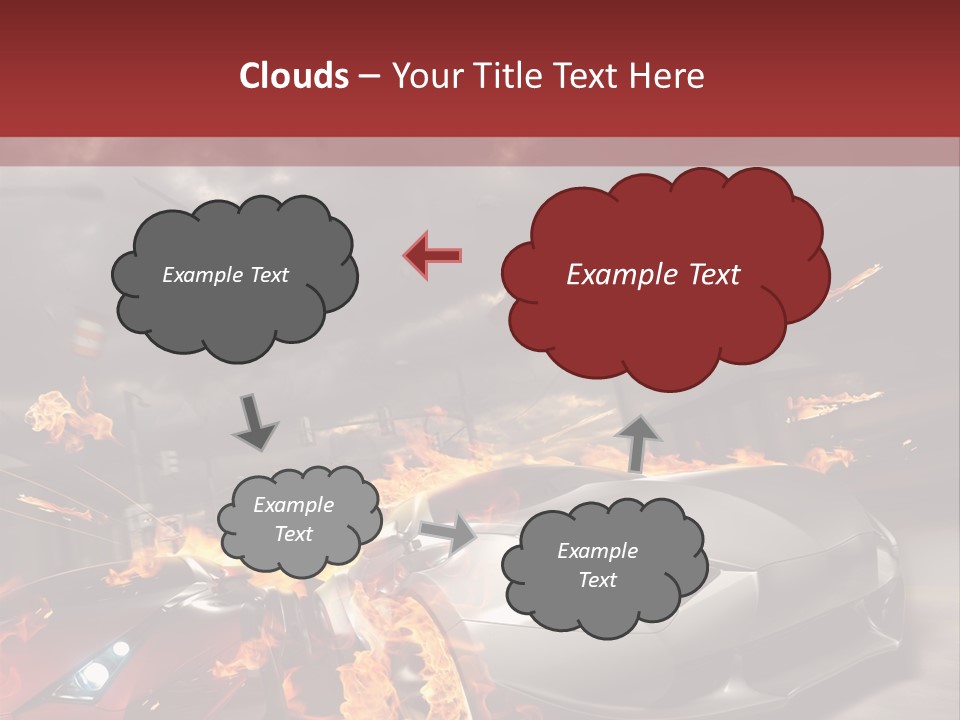 Fiery Race Smoke PowerPoint Template