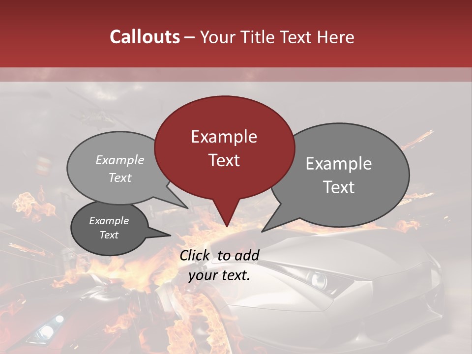 Fiery Race Smoke PowerPoint Template