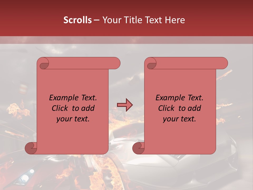Fiery Race Smoke PowerPoint Template