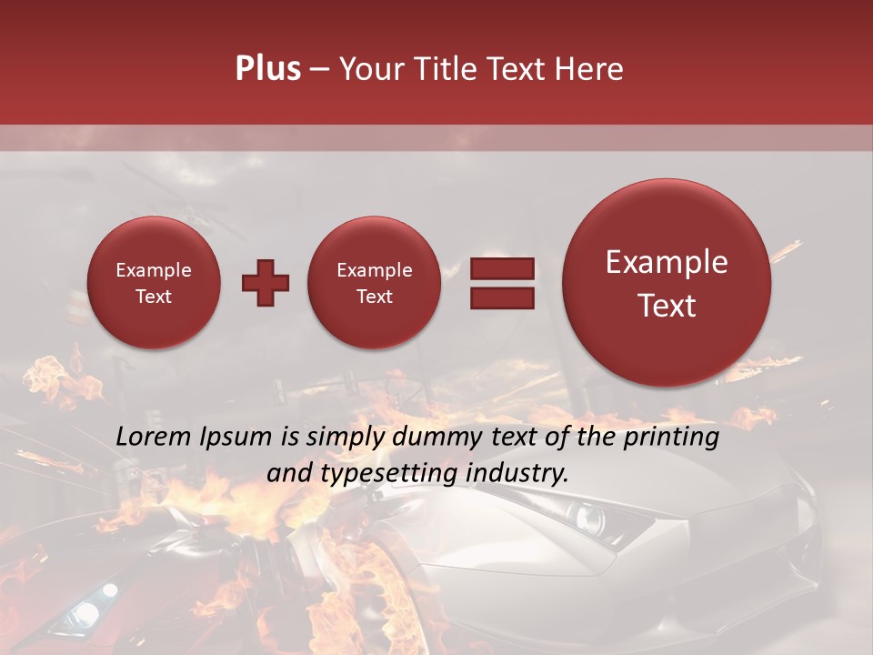 Fiery Race Smoke PowerPoint Template