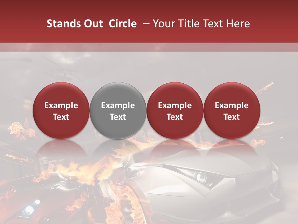 Fiery Race Smoke PowerPoint Template