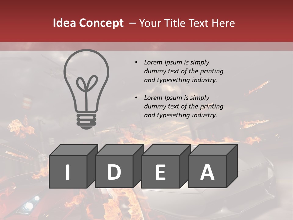 Fiery Race Smoke PowerPoint Template