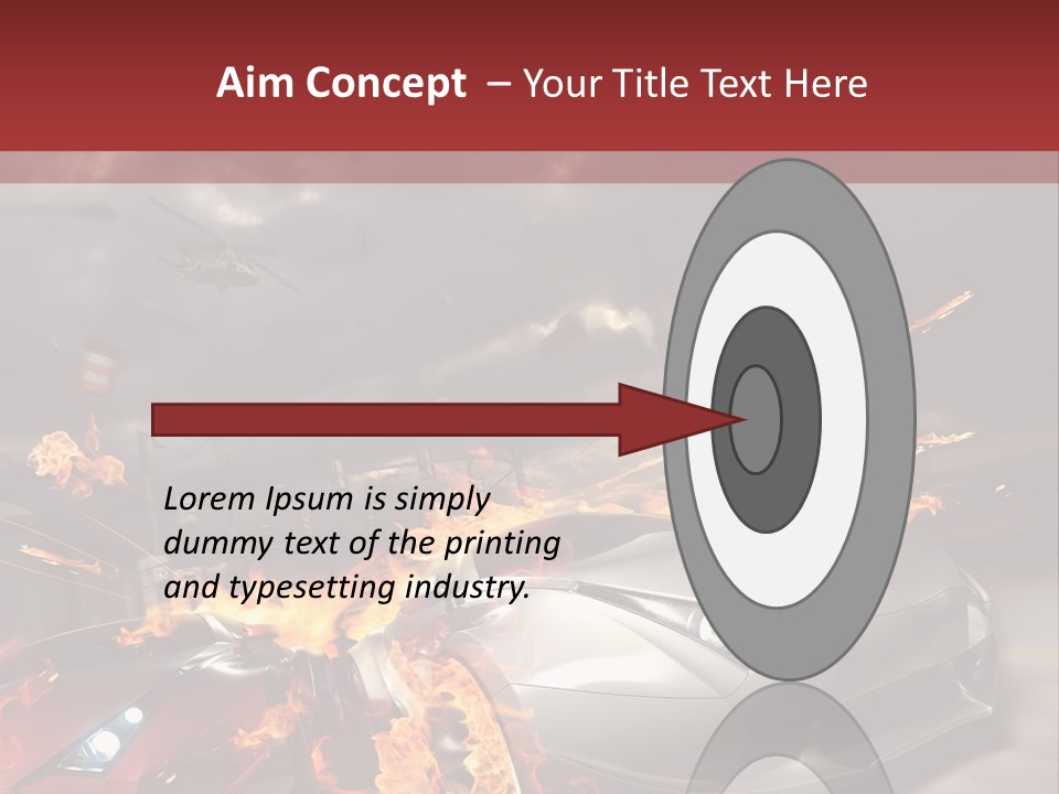 Fiery Race Smoke PowerPoint Template