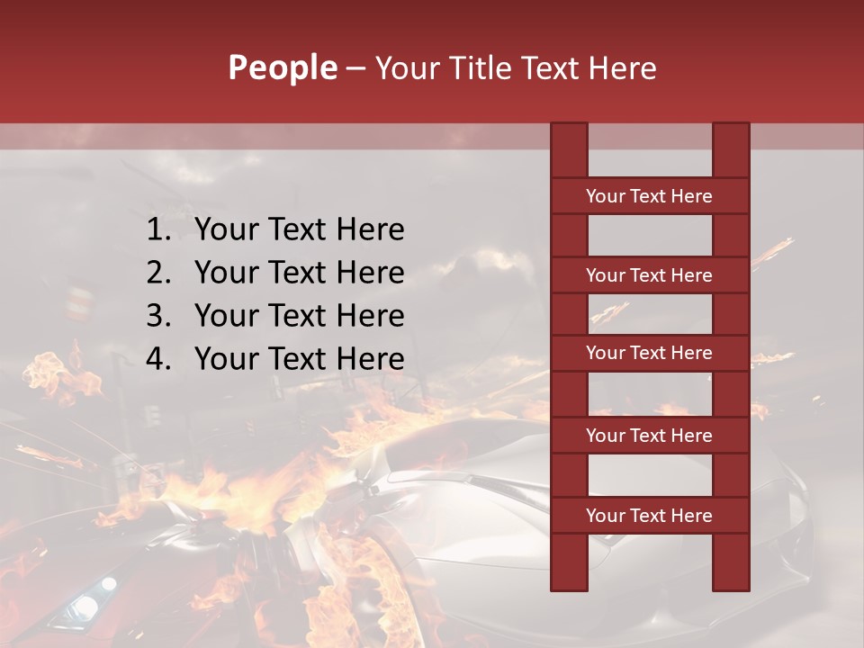 Fiery Race Smoke PowerPoint Template