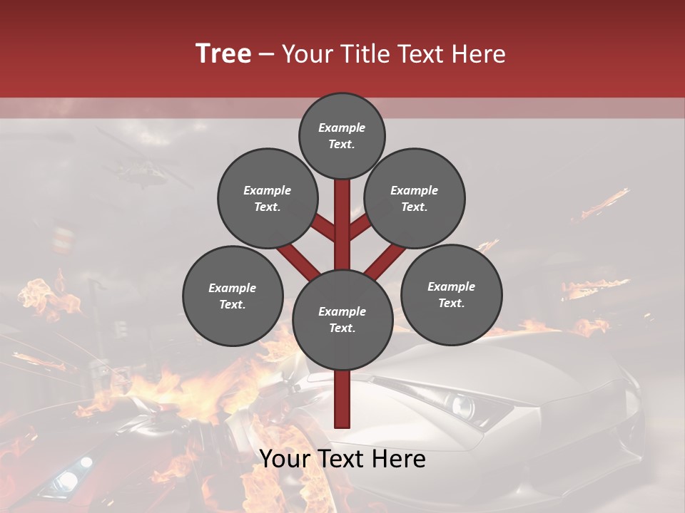 Fiery Race Smoke PowerPoint Template