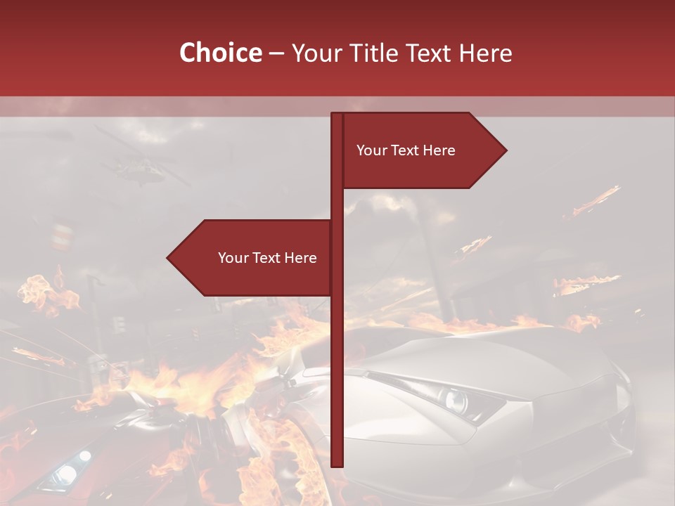 Fiery Race Smoke PowerPoint Template