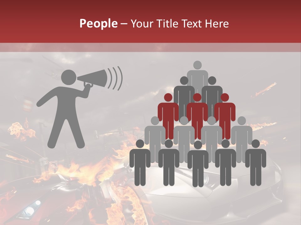 Fiery Race Smoke PowerPoint Template