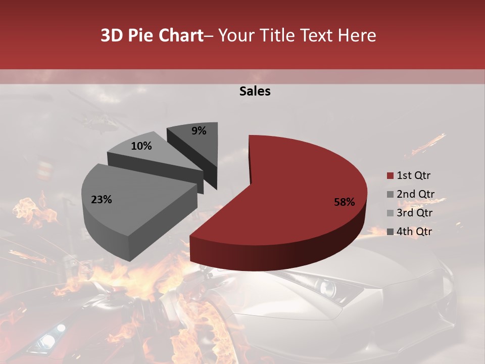 Fiery Race Smoke PowerPoint Template