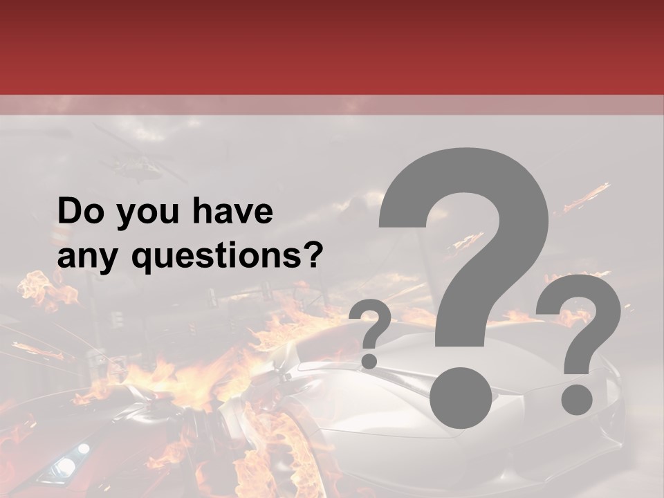 Fiery Race Smoke PowerPoint Template