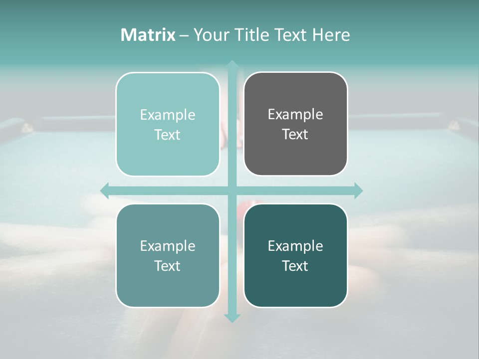 Table Game Billiardplayer PowerPoint Template