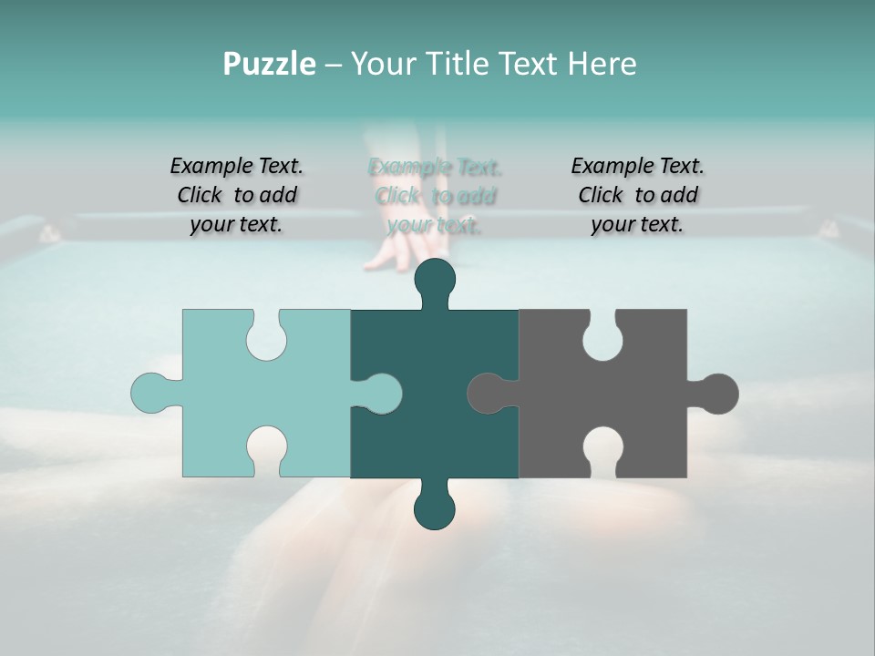 Table Game Billiardplayer PowerPoint Template