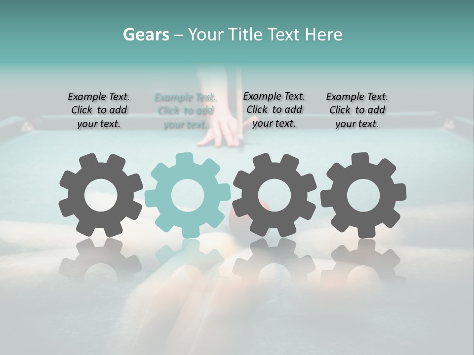 Table Game Billiardplayer PowerPoint Template