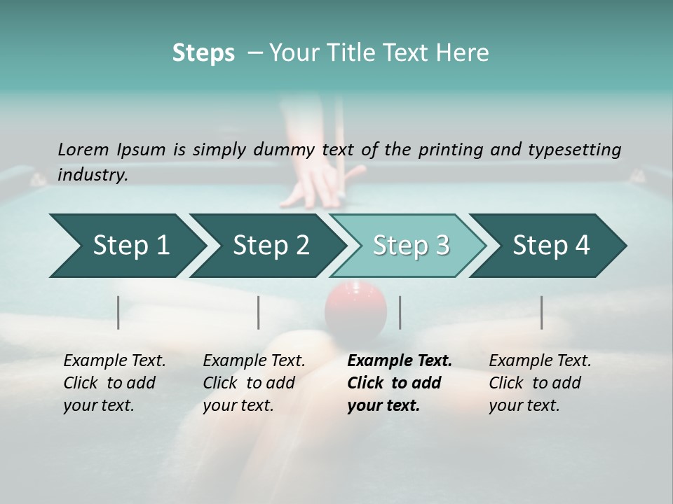 Table Game Billiardplayer PowerPoint Template