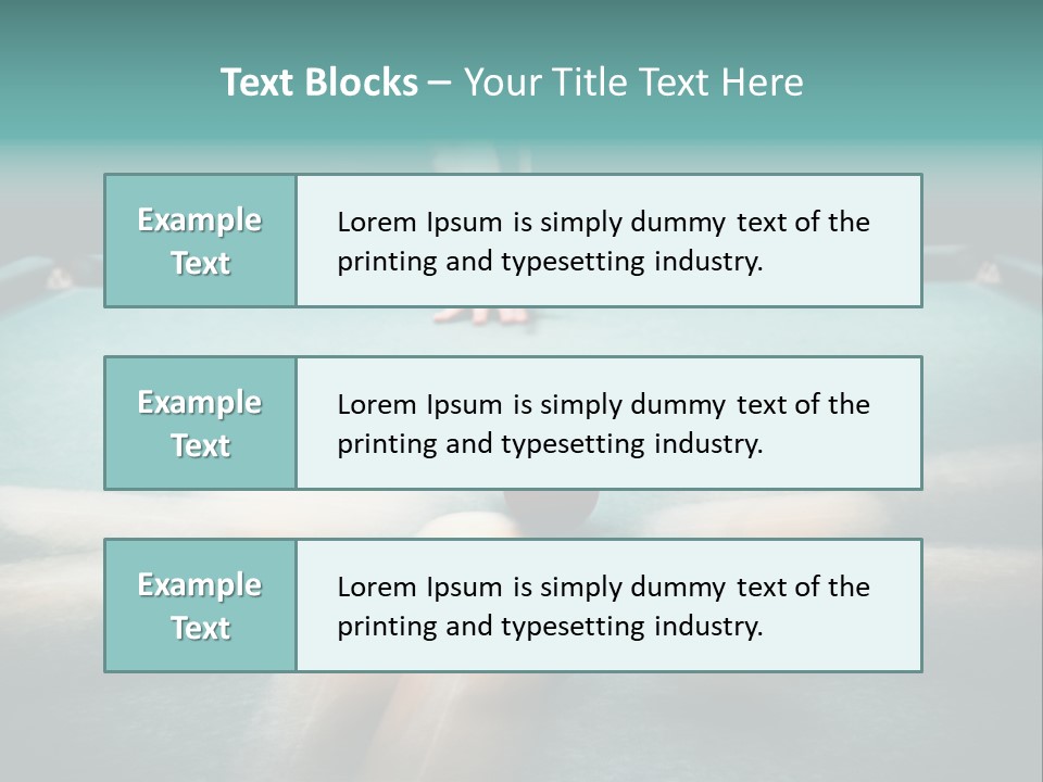 Table Game Billiardplayer PowerPoint Template