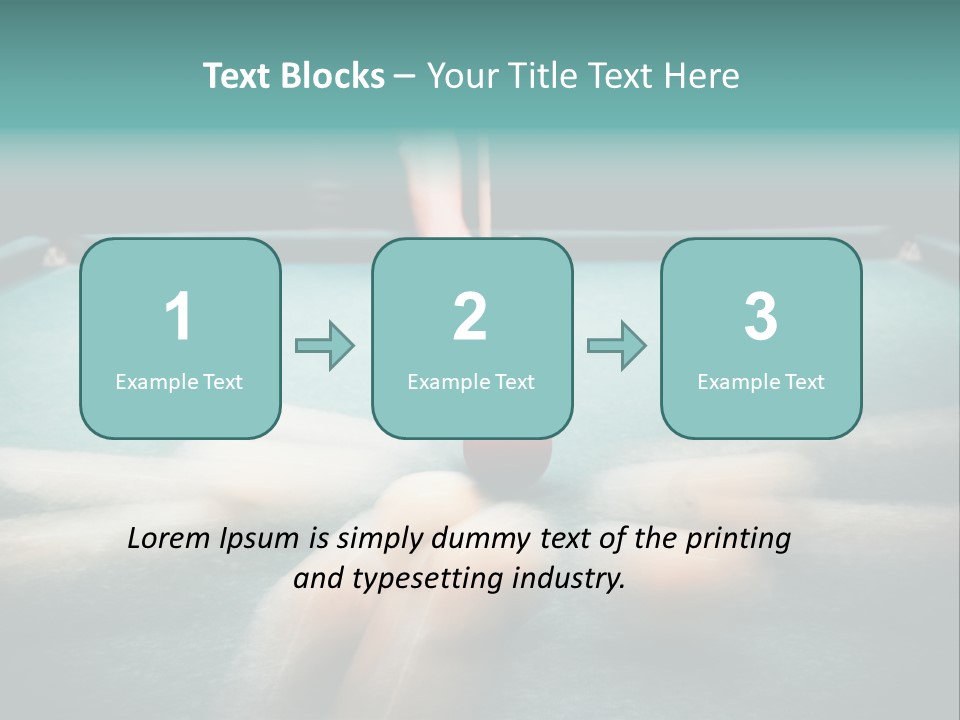 Table Game Billiardplayer PowerPoint Template