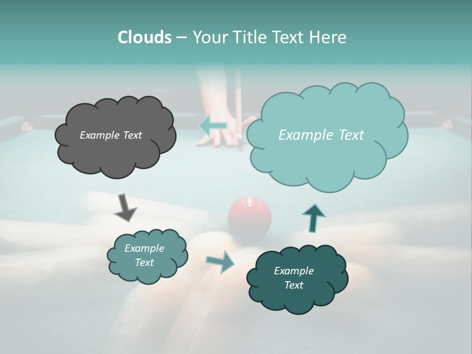 Table Game Billiardplayer PowerPoint Template