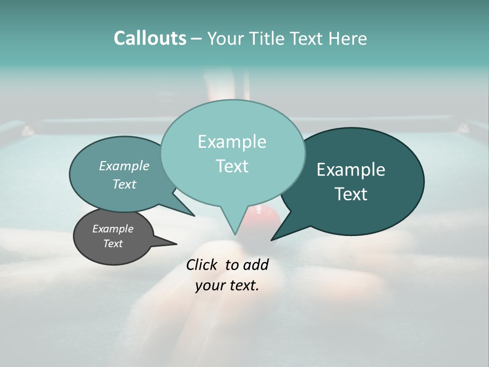 Table Game Billiardplayer PowerPoint Template