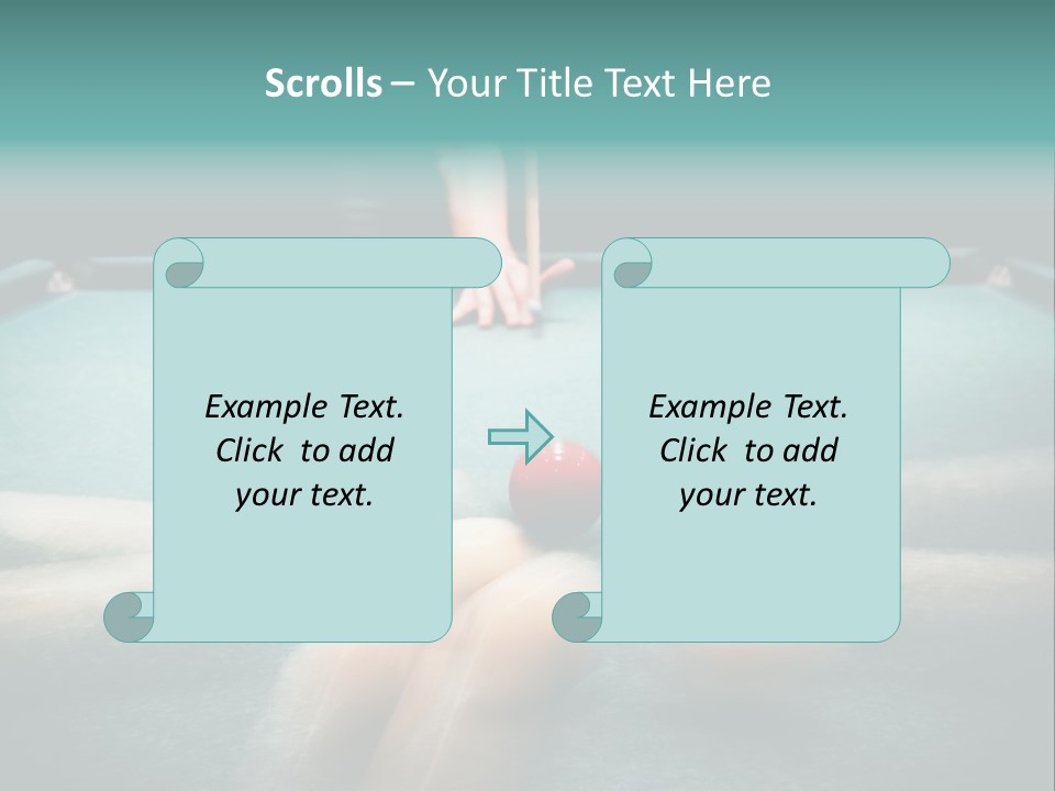 Table Game Billiardplayer PowerPoint Template
