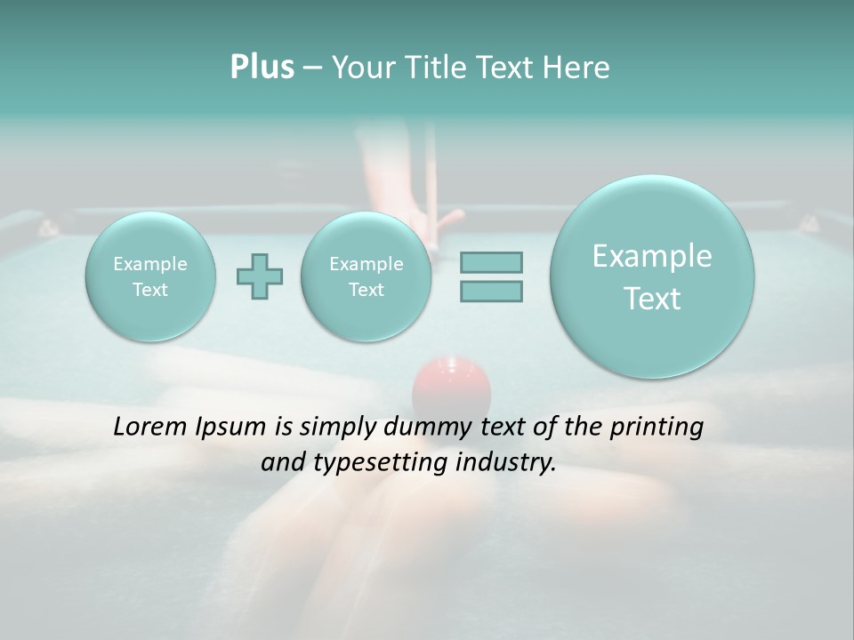 Table Game Billiardplayer PowerPoint Template