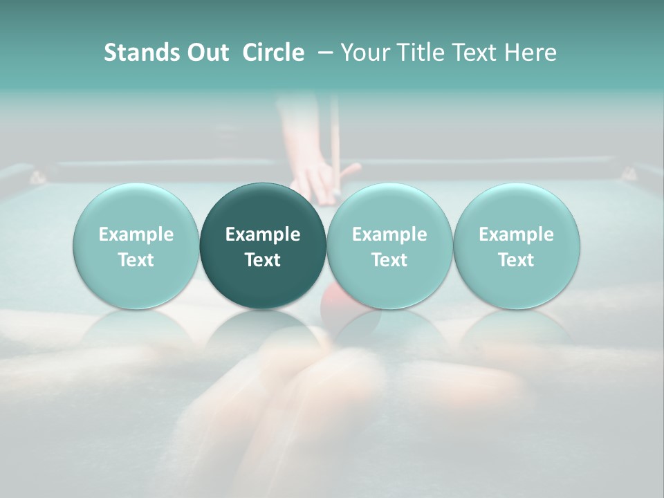 Table Game Billiardplayer PowerPoint Template