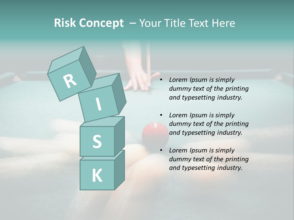 Table Game Billiardplayer PowerPoint Template