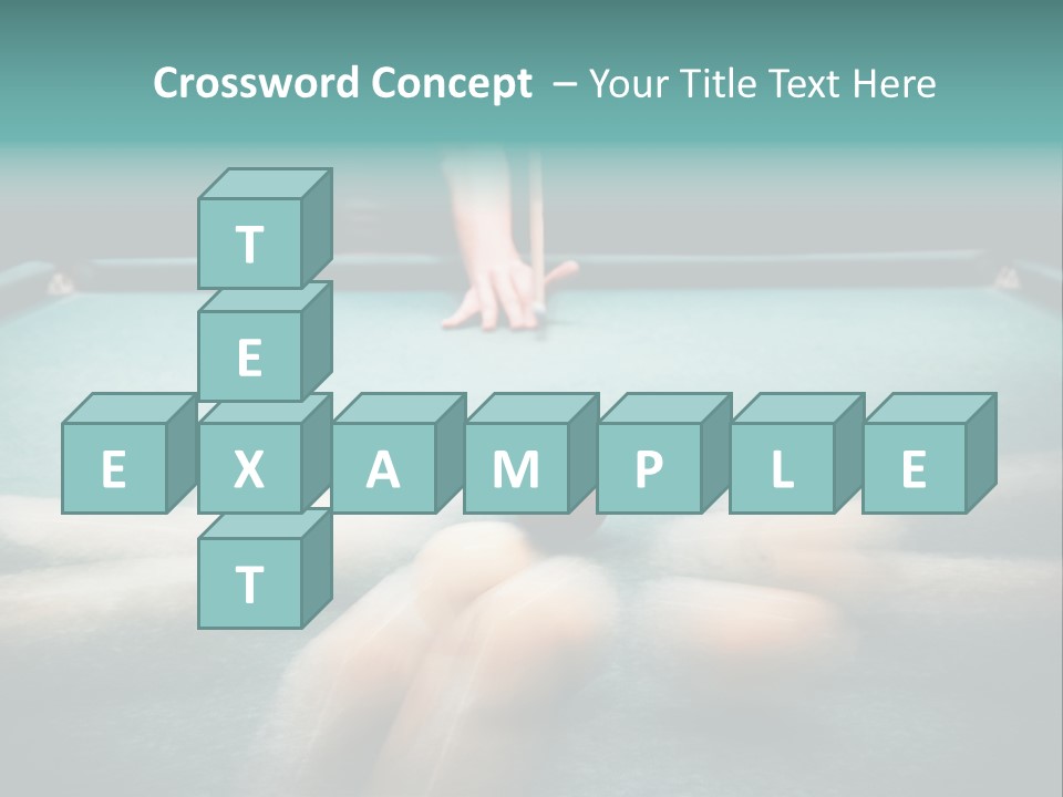 Table Game Billiardplayer PowerPoint Template