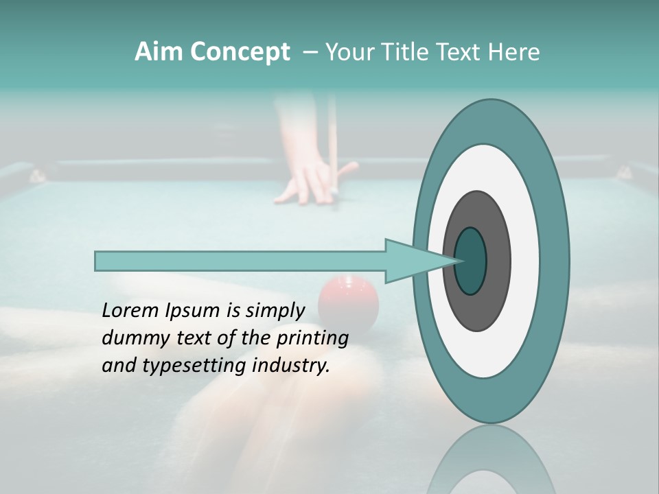 Table Game Billiardplayer PowerPoint Template