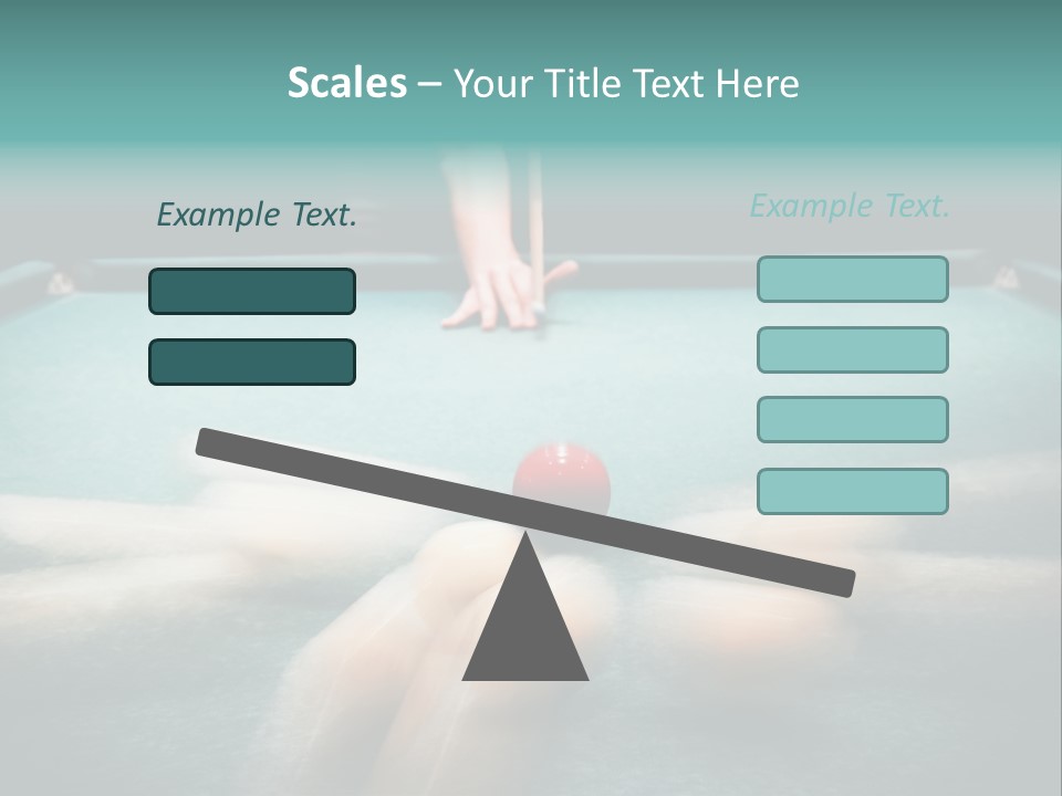 Table Game Billiardplayer PowerPoint Template