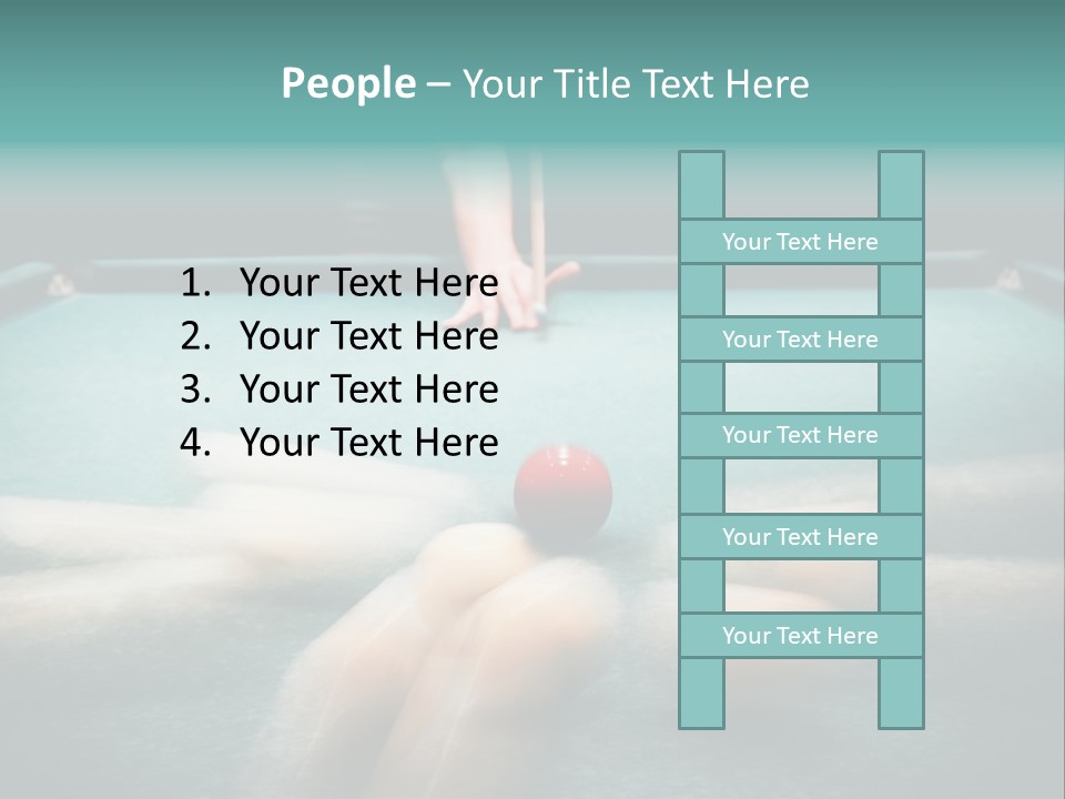 Table Game Billiardplayer PowerPoint Template