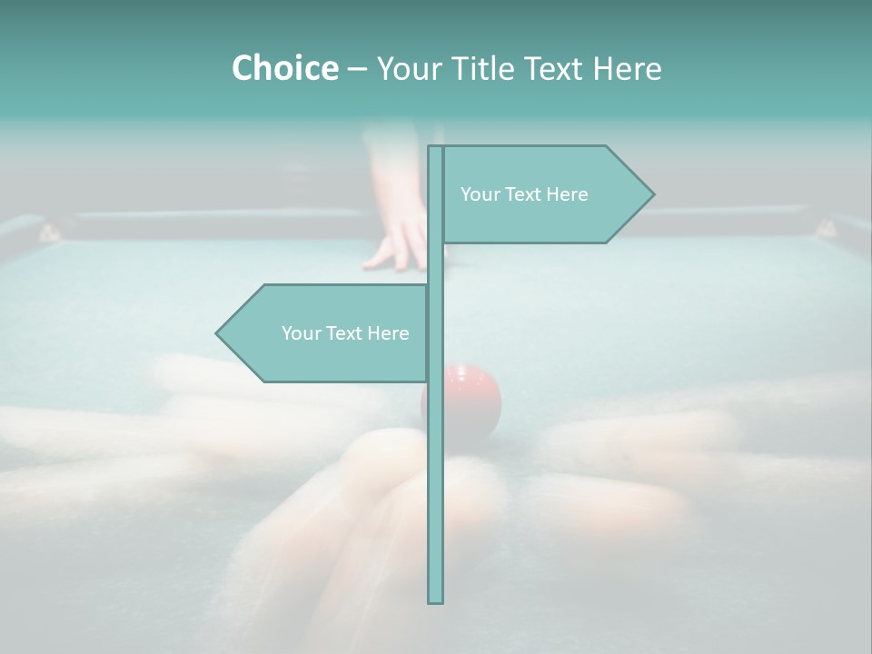 Table Game Billiardplayer PowerPoint Template